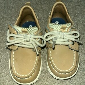 Tan Kids Sperry Shoes